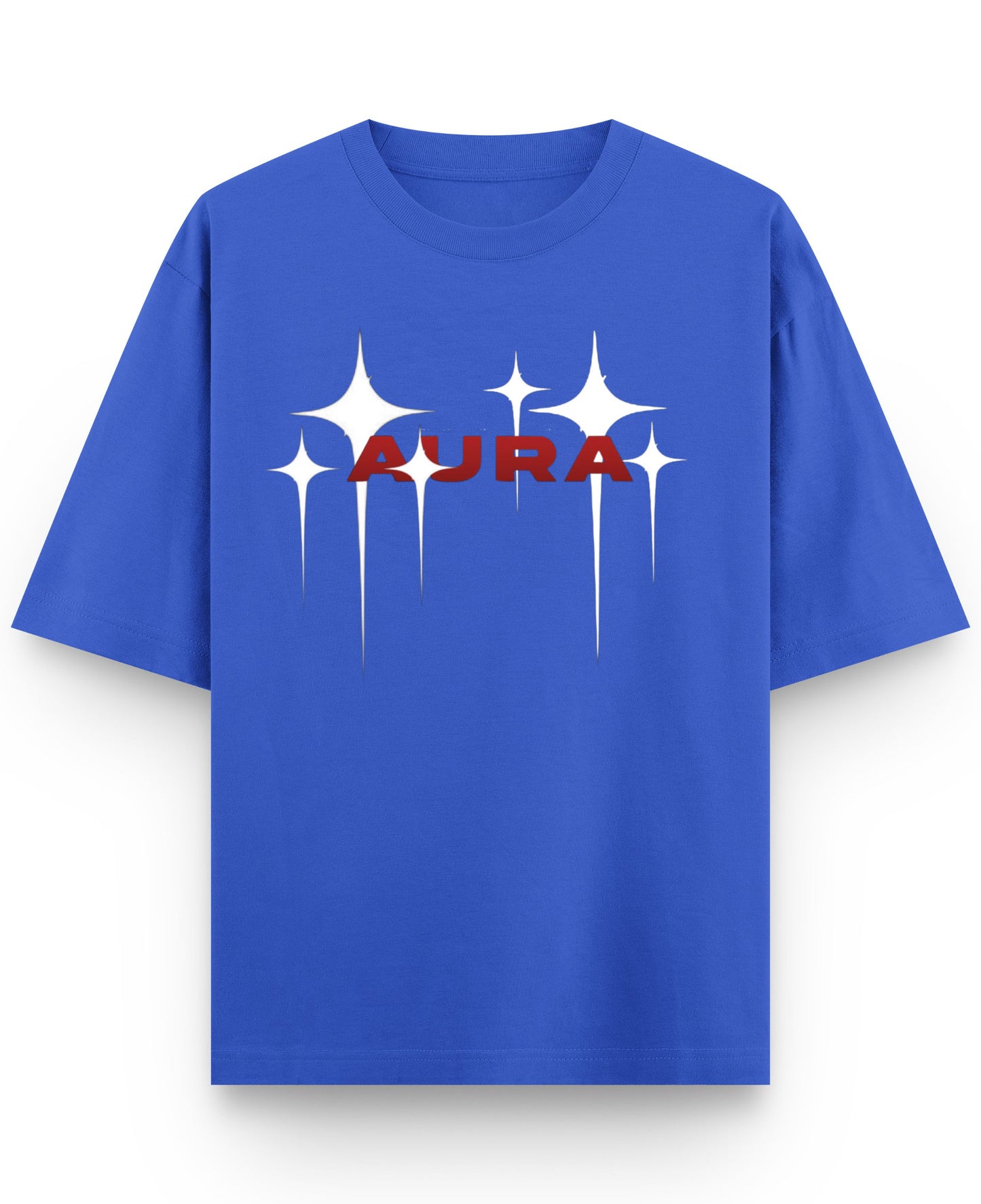 Royal Blue Oversized T-Shirt Front Design