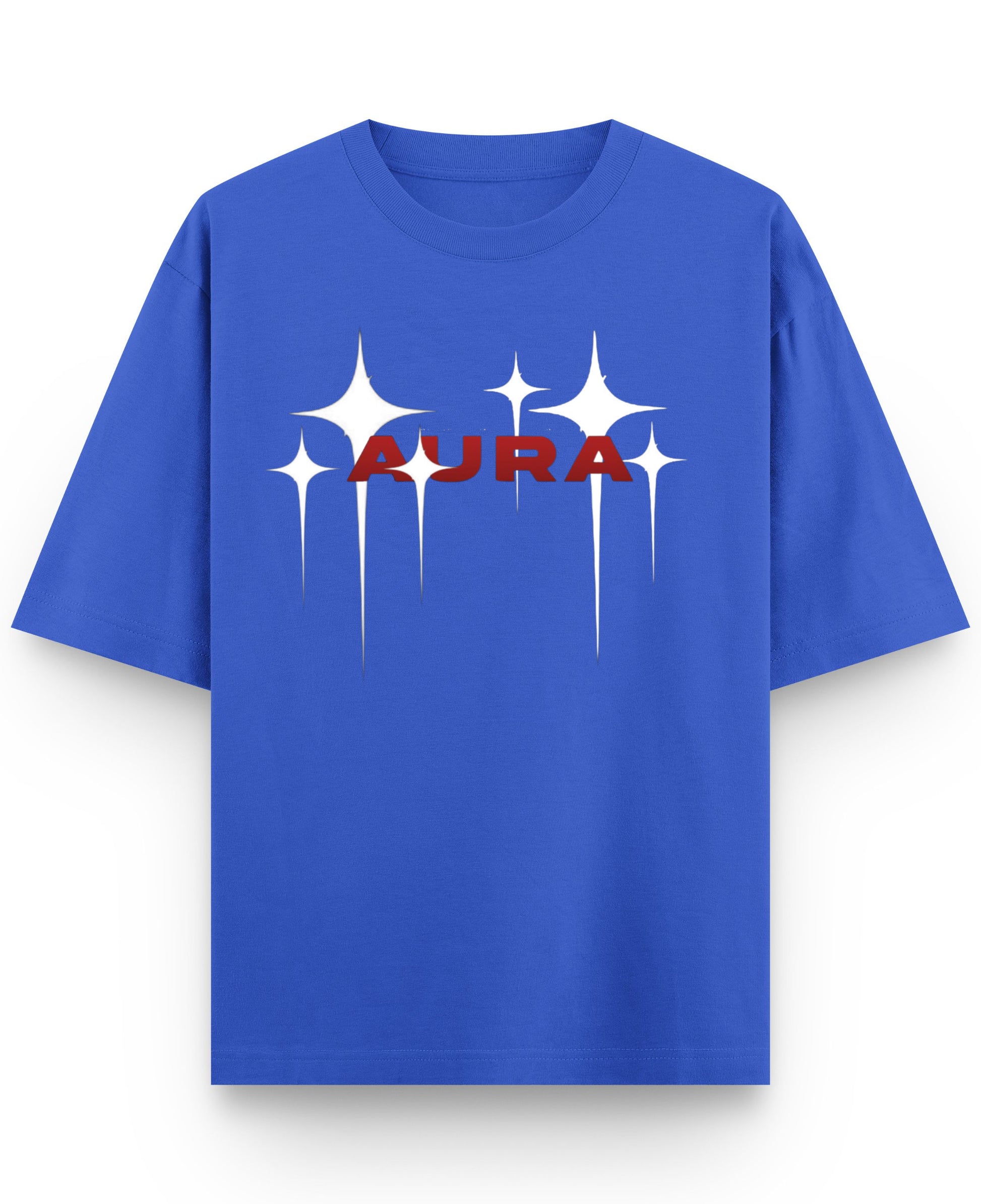 Royal Blue Oversized T-Shirt Front Design