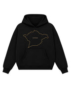 Black Boxy Hoodie Front Design
