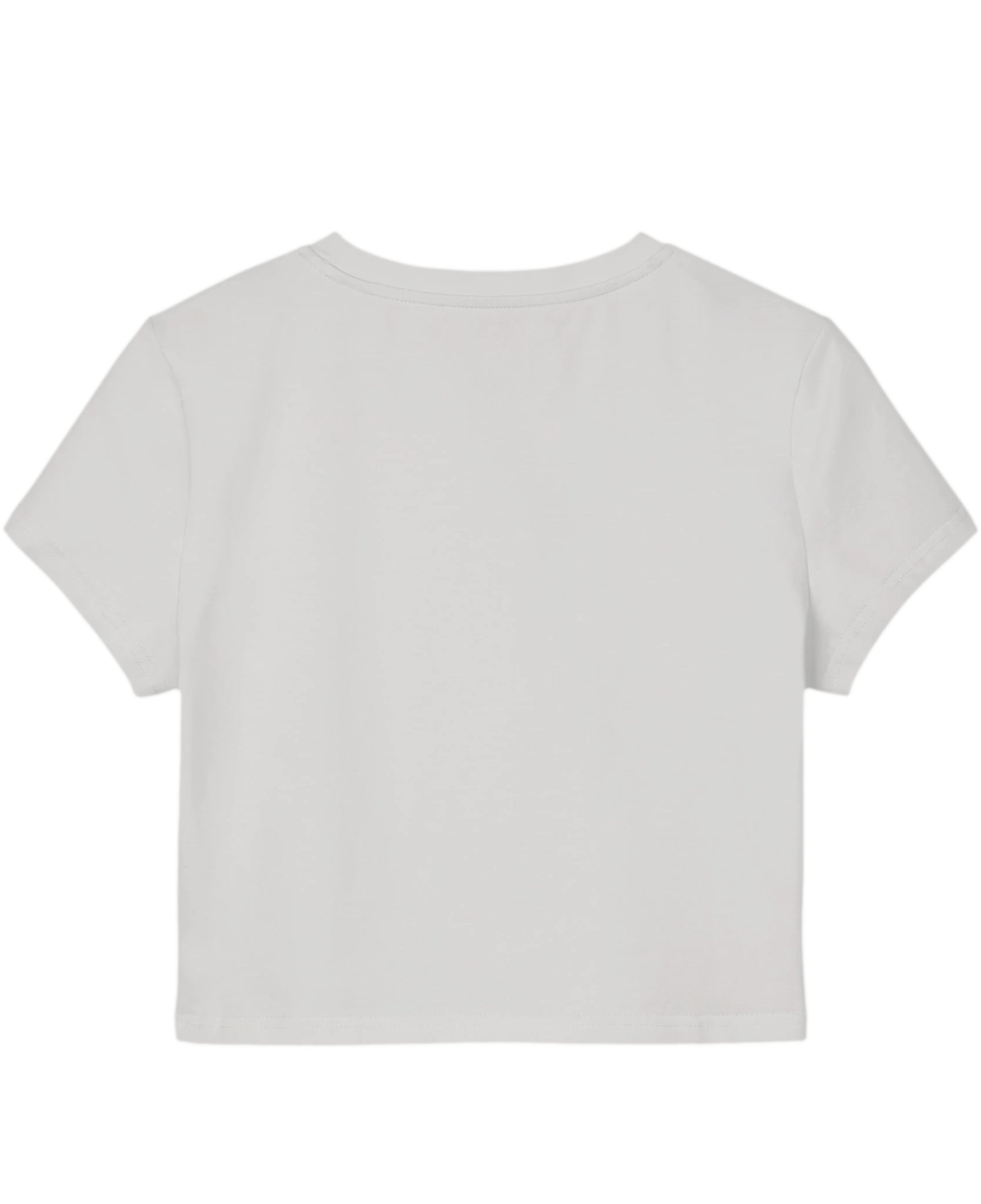 White Baby Tee Back Design