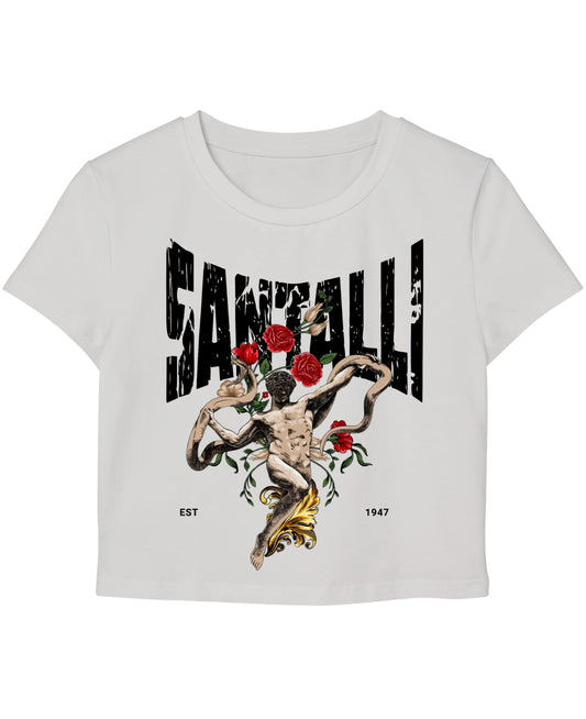 White Baby Tee Front Design