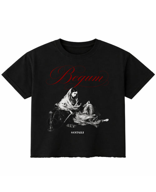 Black Boxy Fit T-shirt Front Design