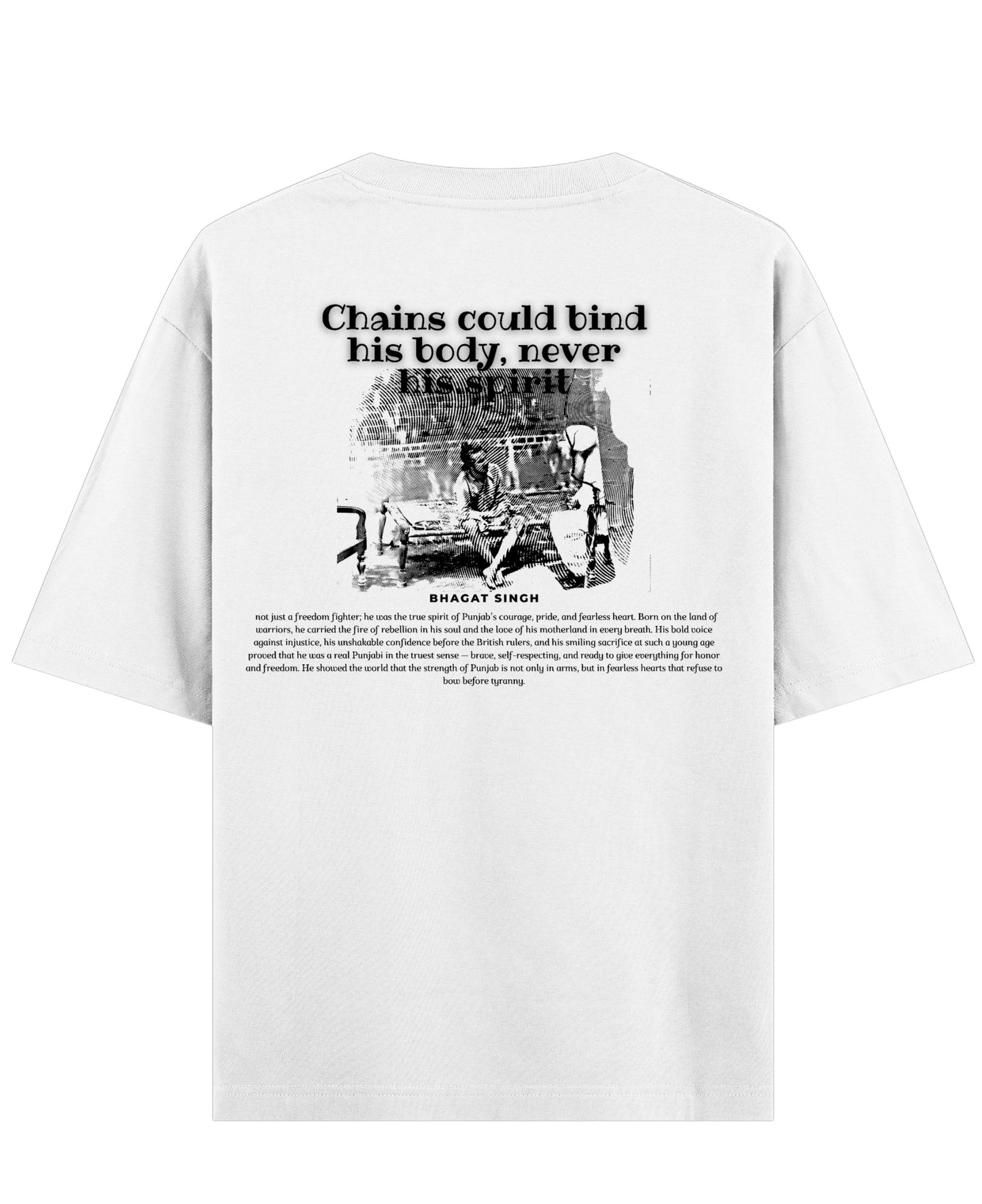 White Oversized T-shirt Back Design