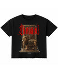 Black Boxy Fit T-shirt Front Design