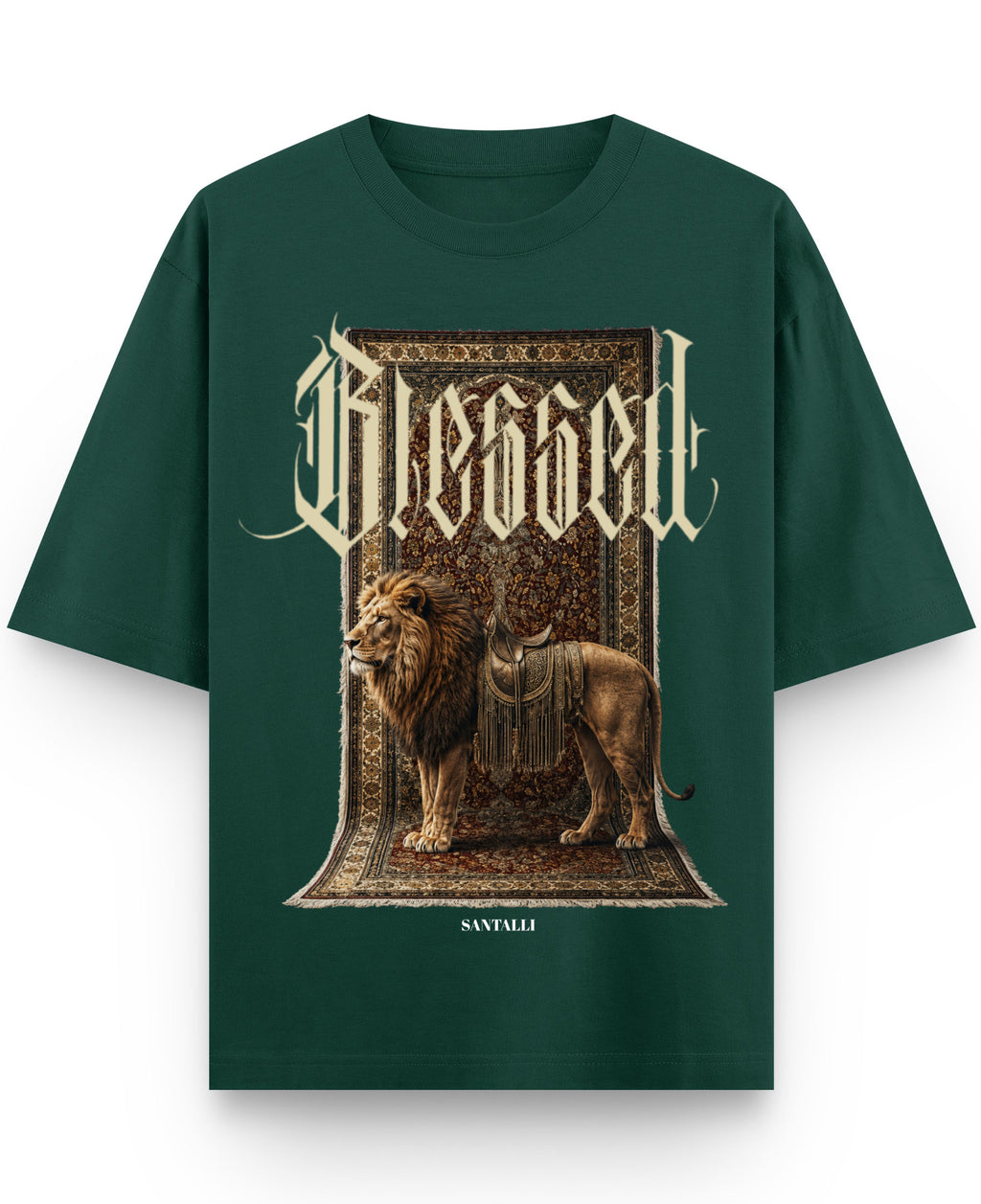 Bottle Green Oversized T-Shirt Front Design