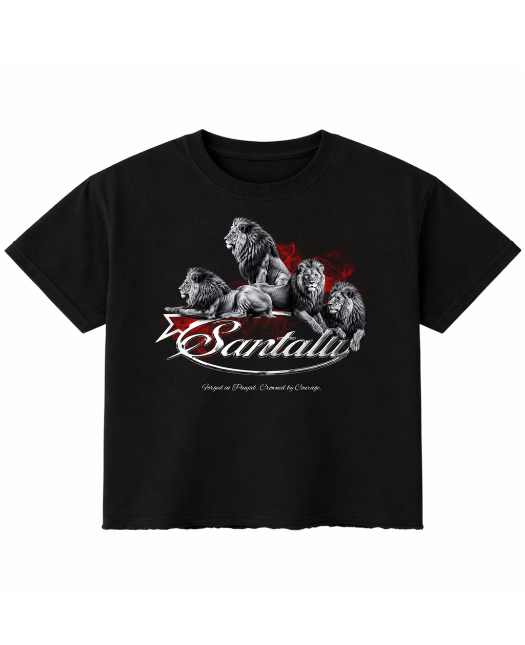 Black Boxy Fit T-shirt Front Design