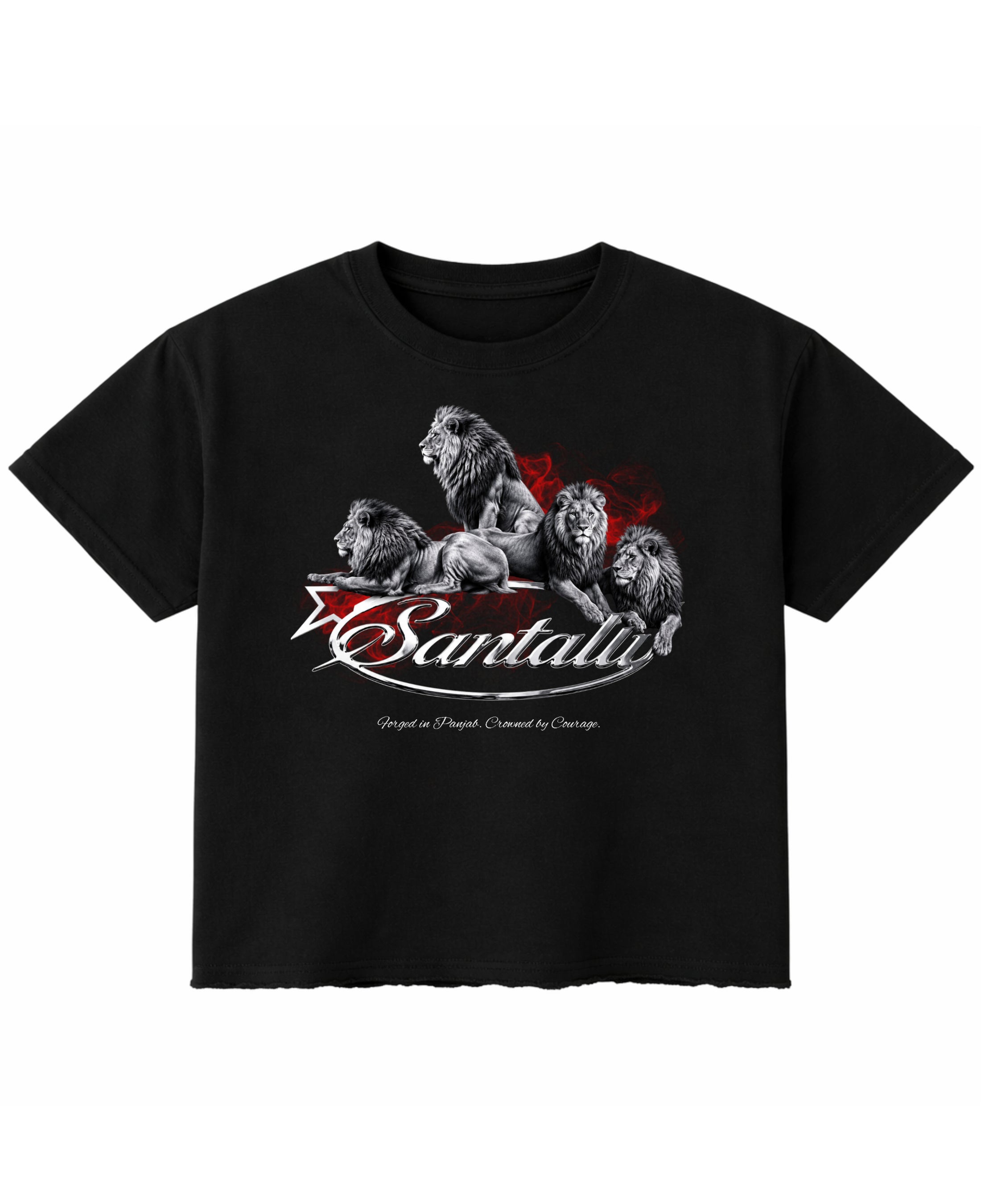 Black Boxy Fit T-shirt Front Design