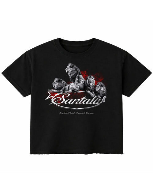 Black Boxy Fit T-shirt Front Design