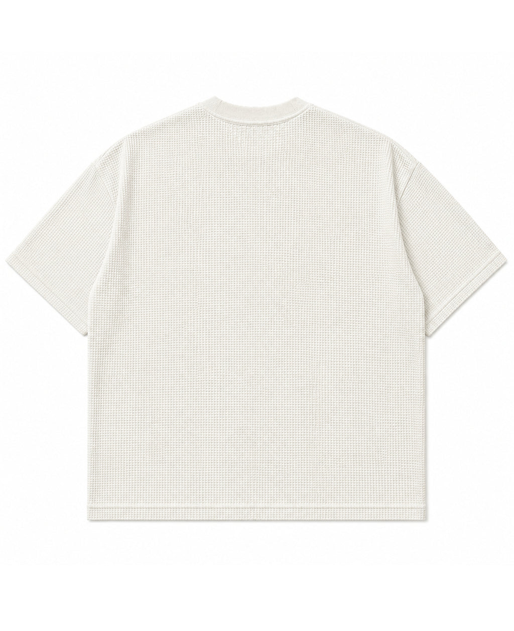 Off-white waffle boxy fit Back Design