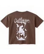 Brown Boxy Fit T-shirt Back Design