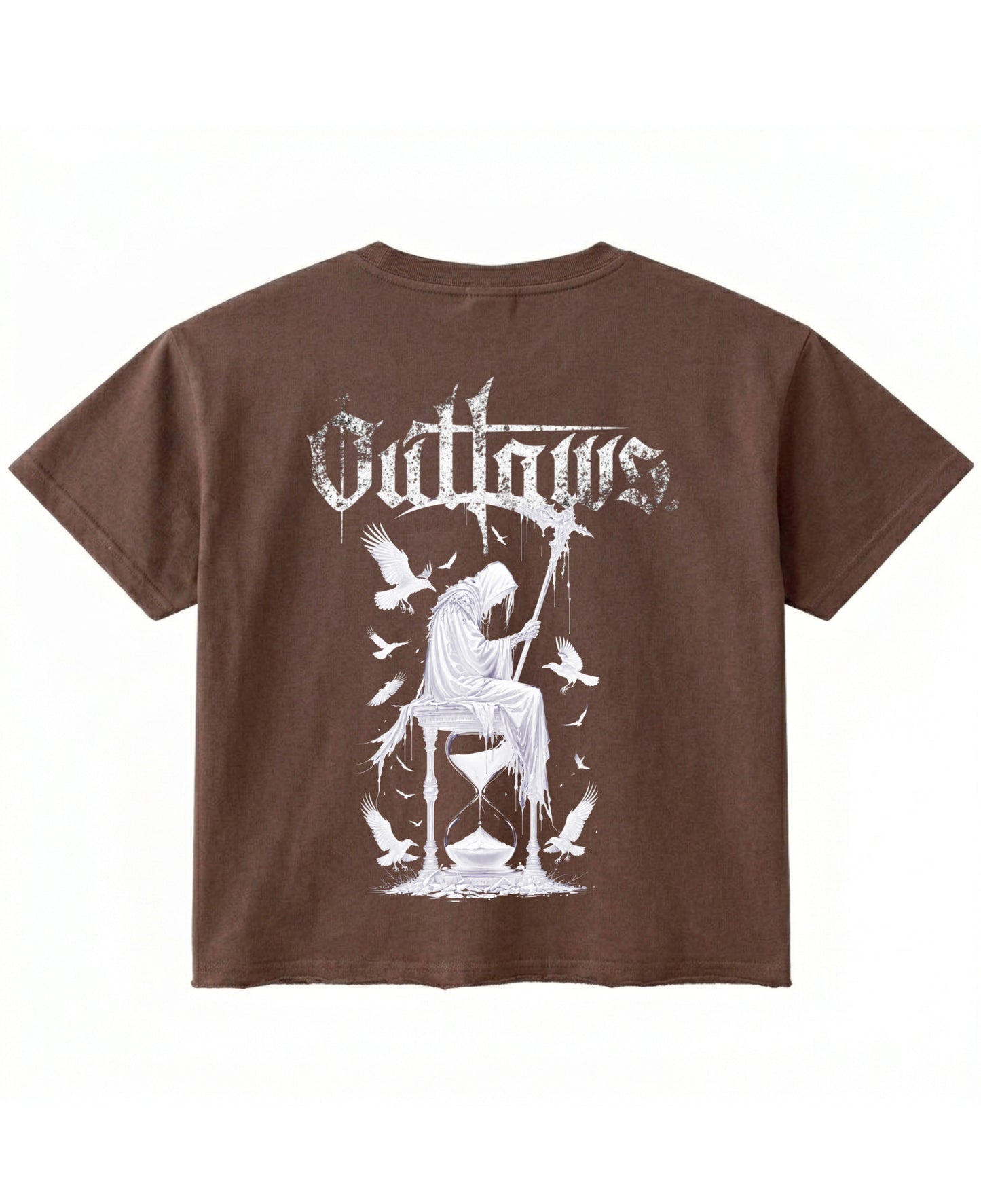 Brown Boxy Fit T-shirt Back Design