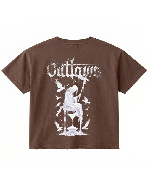 Brown Boxy Fit T-shirt Back Design