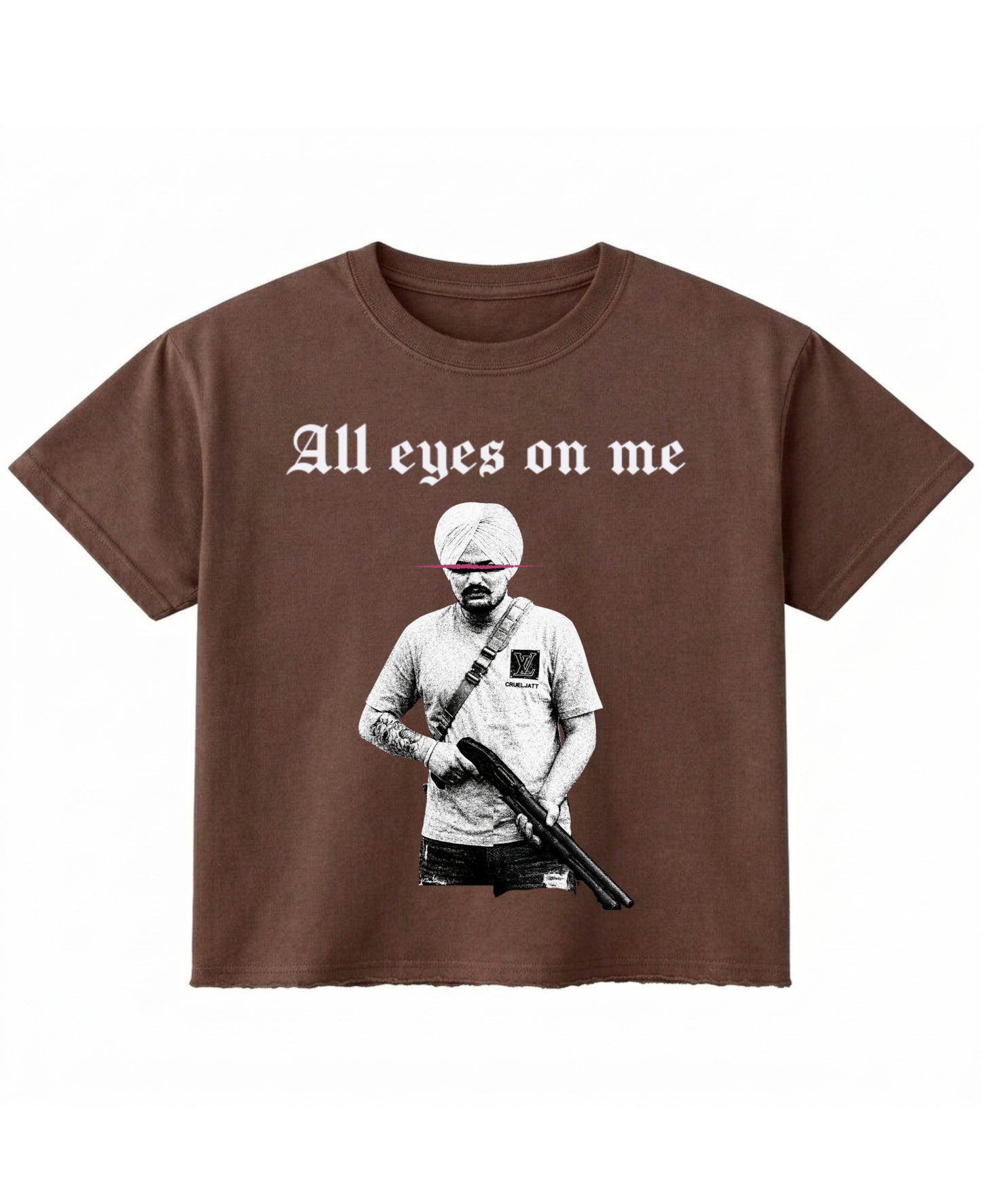 Brown Boxy Fit T-shirt Front Design