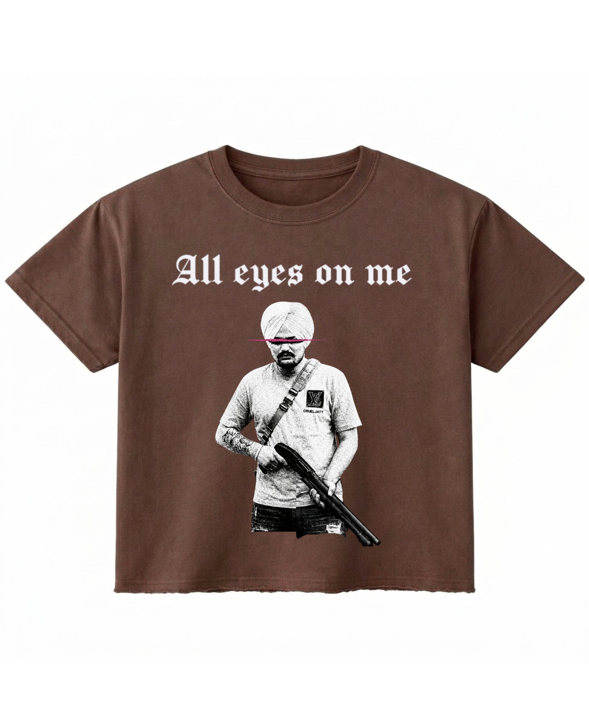 Brown Boxy Fit T-shirt Front Design