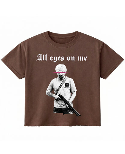 Brown Boxy Fit T-shirt Front Design