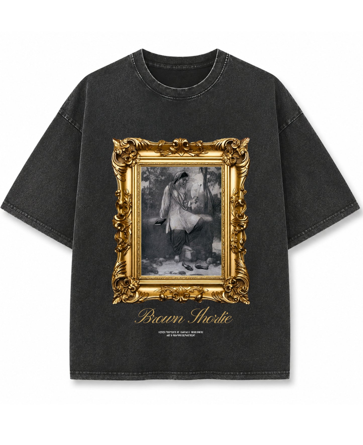 Vintage Fade Wash Oversized T-shirt Front Design