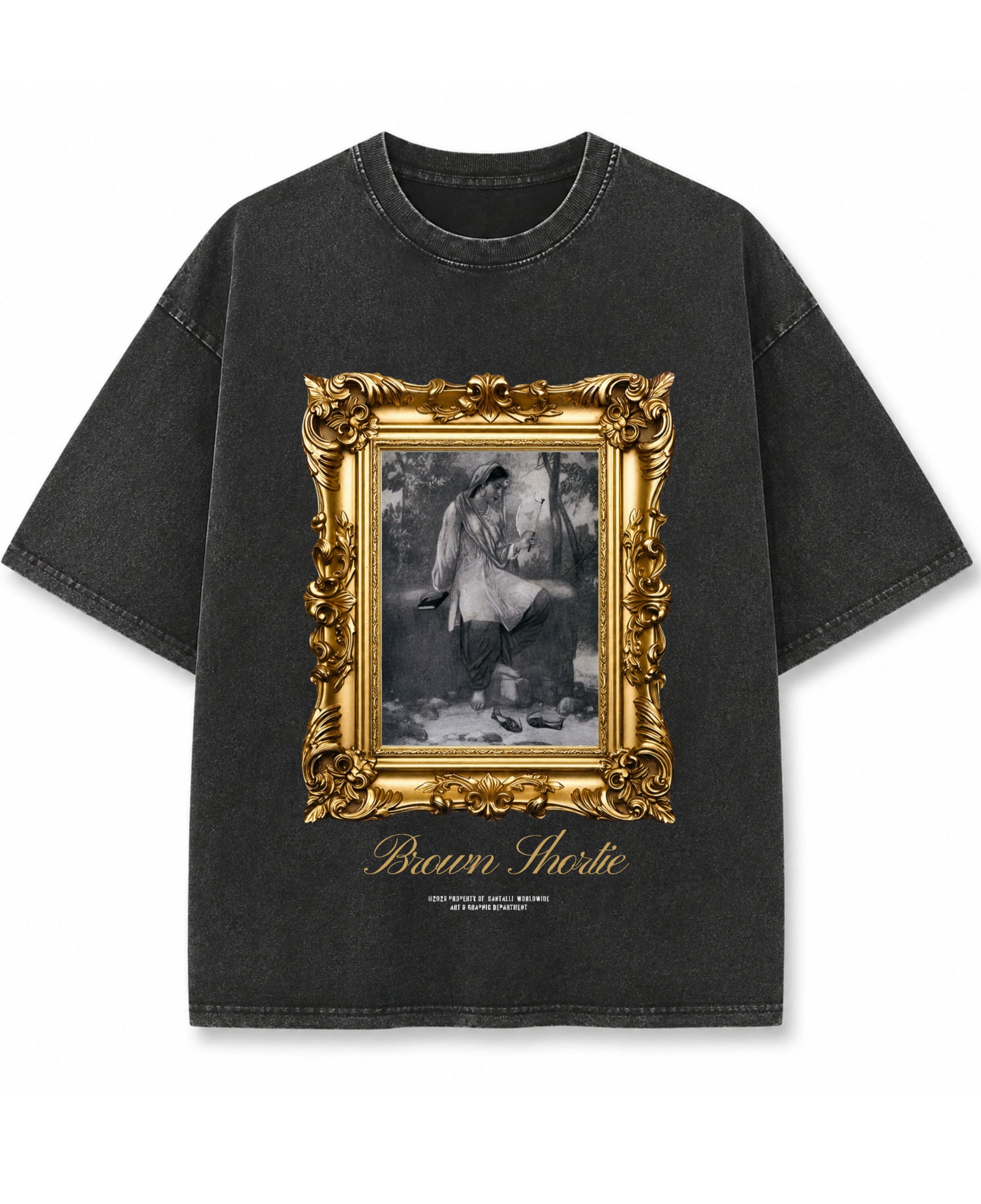 Vintage Fade Wash Oversized T-shirt Front Design