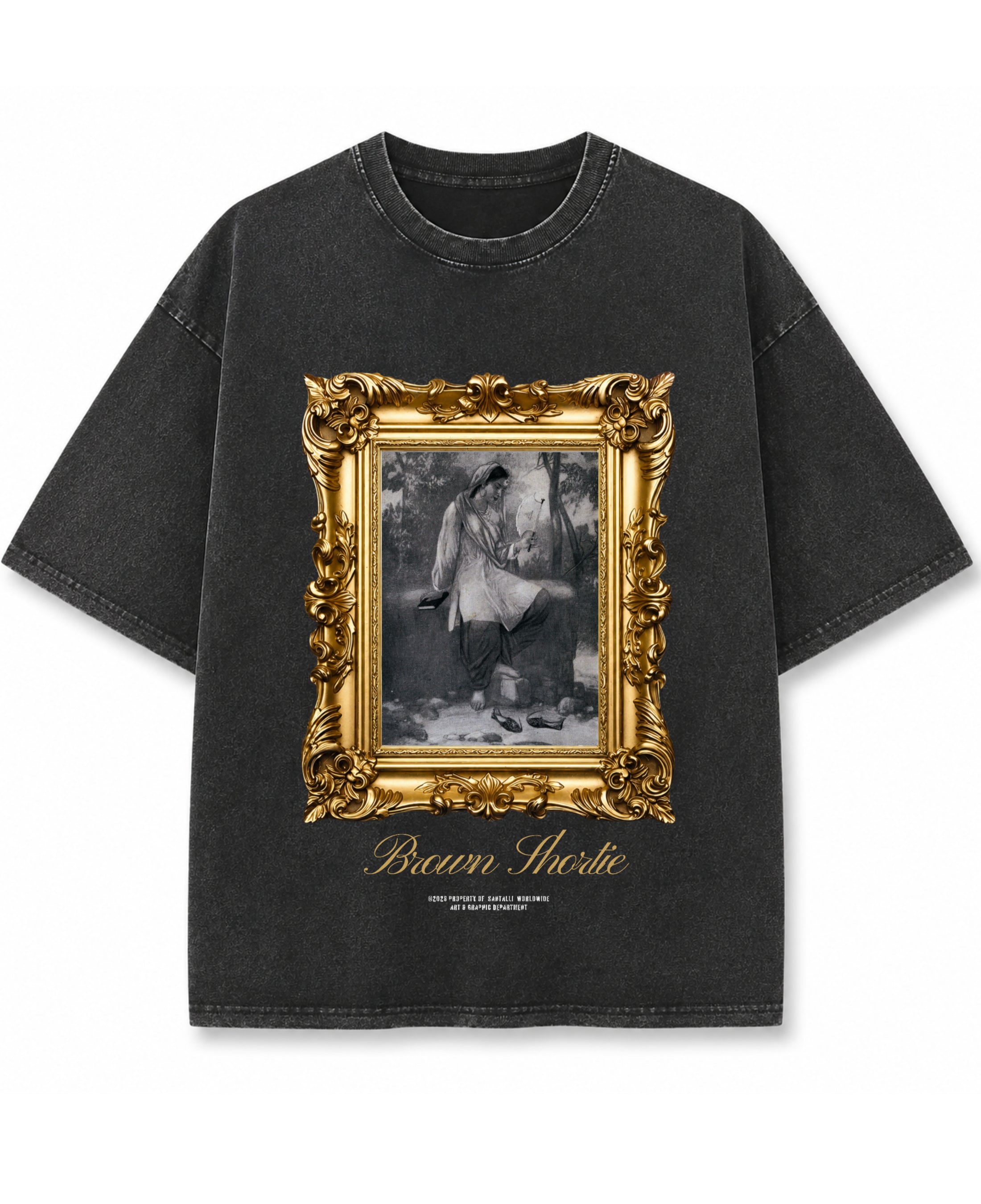 Vintage Fade Wash Oversized T-shirt Front Design