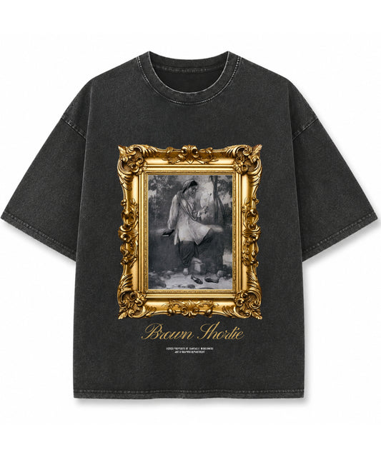 Vintage Fade Wash Oversized T-shirt Front Design