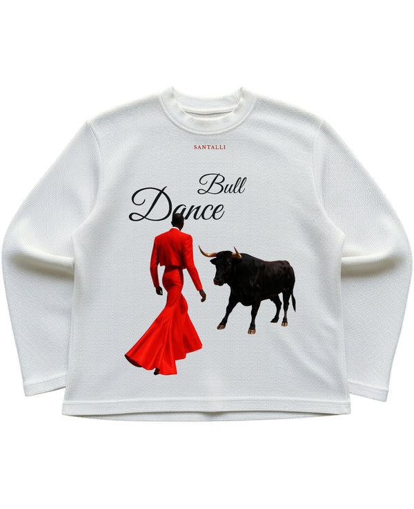 Off-white waffle knit oversized full-sleeve Front Design