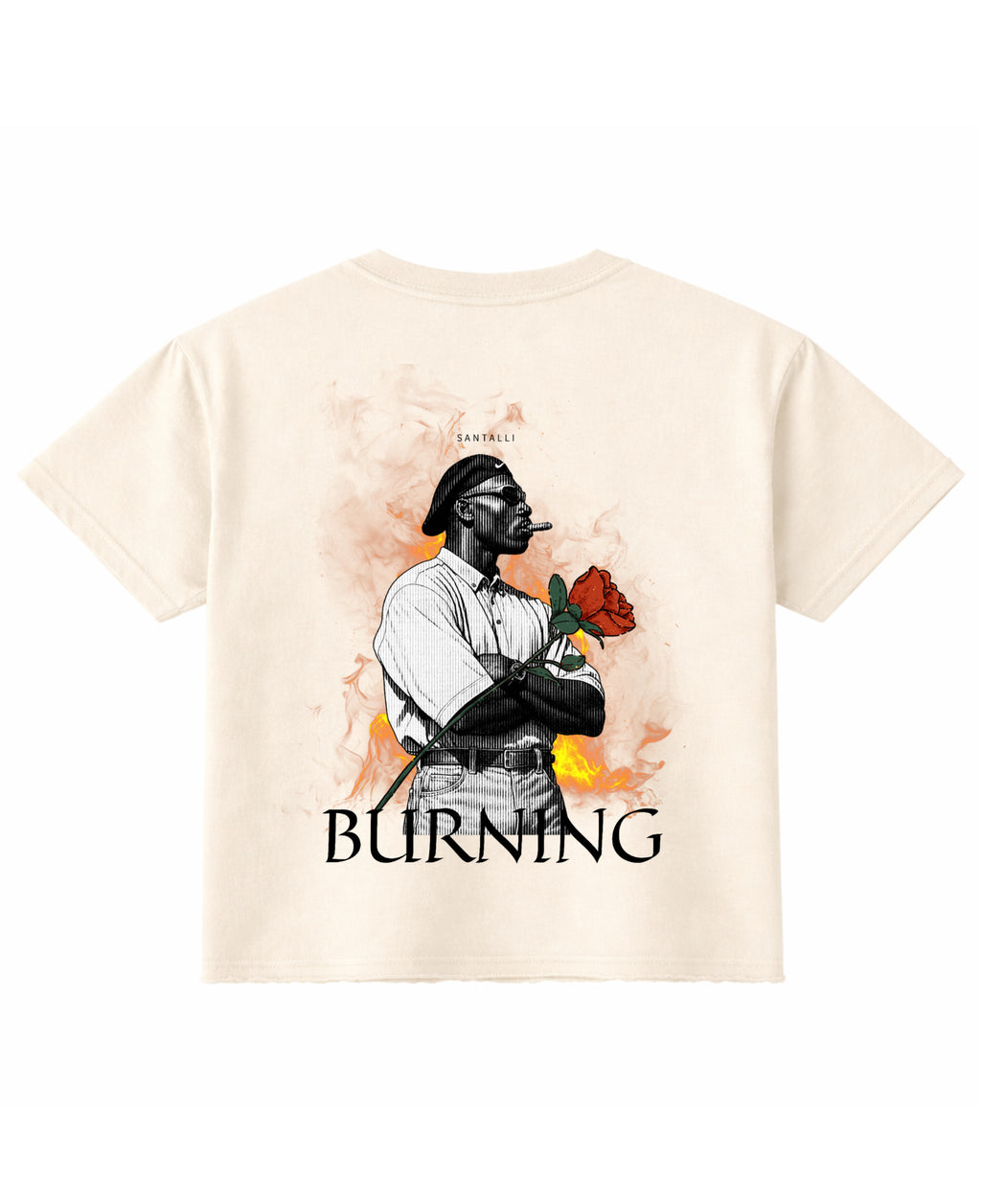 Off White Boxy Fit T-shirt Back Design
