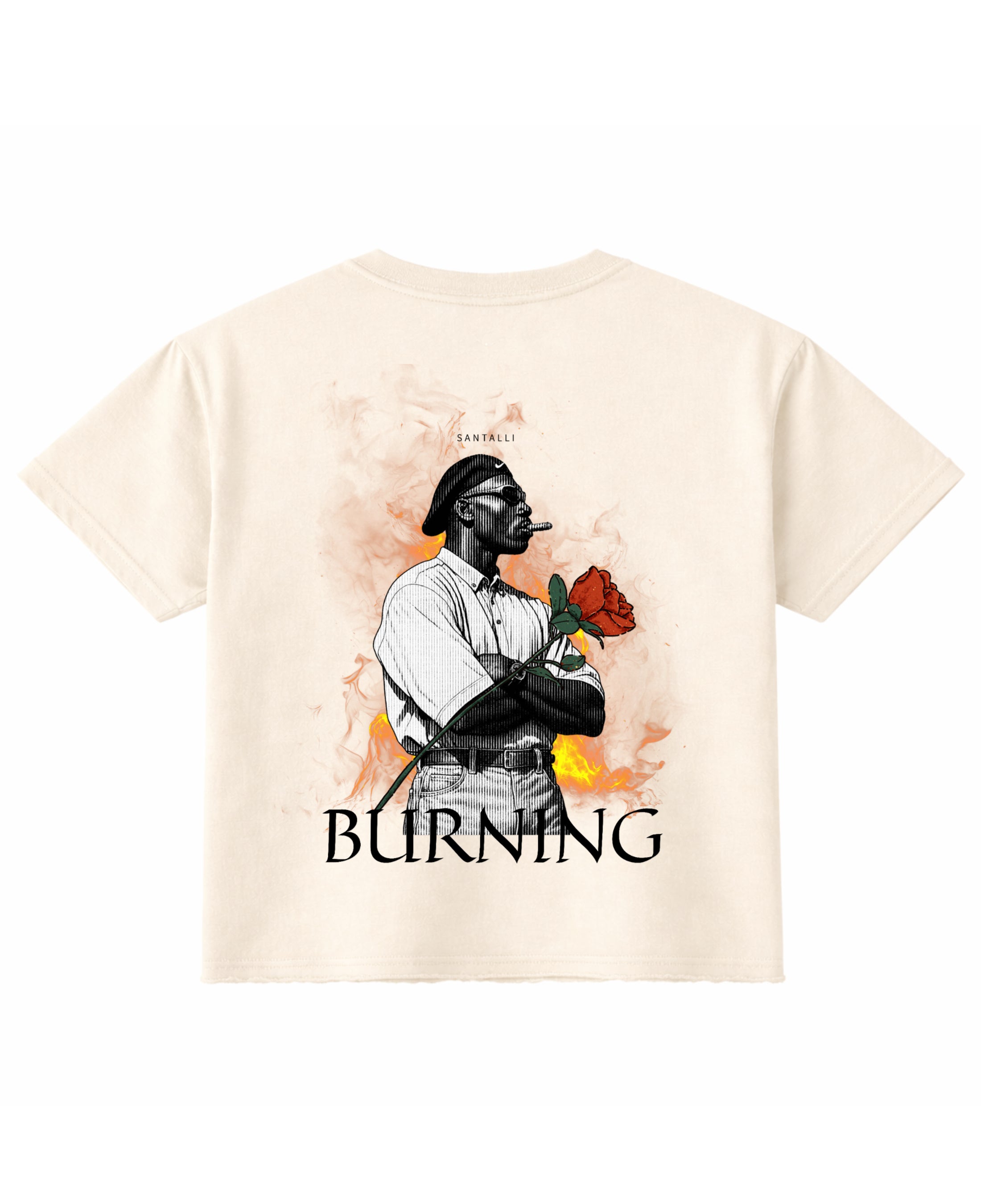Off White Boxy Fit T-shirt Back Design