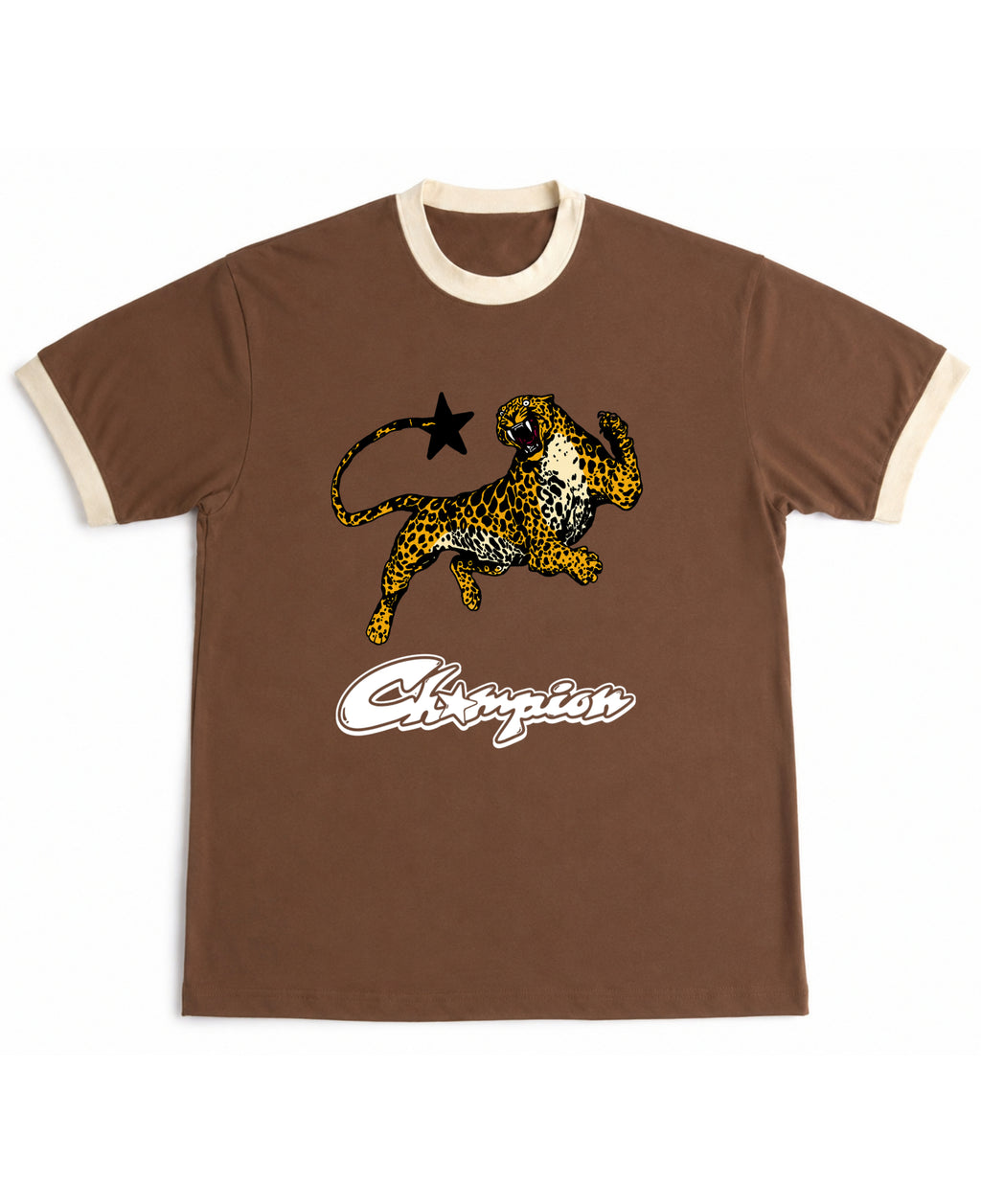 Mousse & Cream Ringer tee Front Design