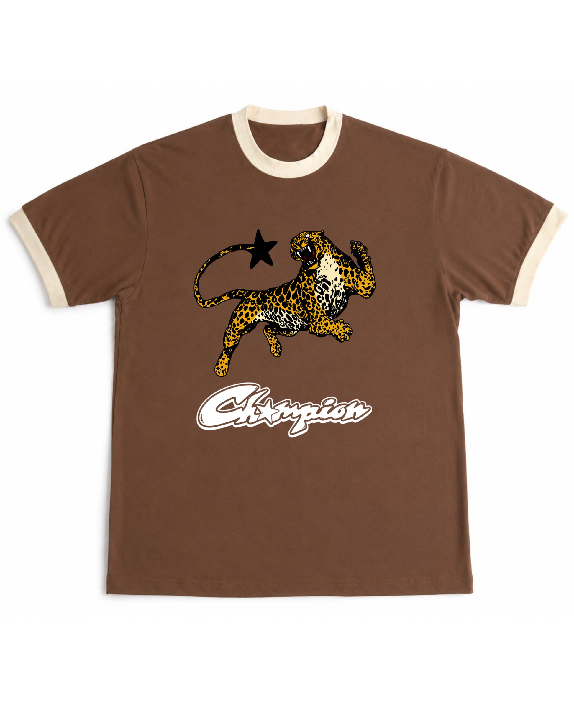 Mousse & Cream Ringer tee Front Design