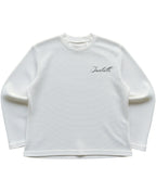 Off-white waffle knit oversized full-sleeve Front Design