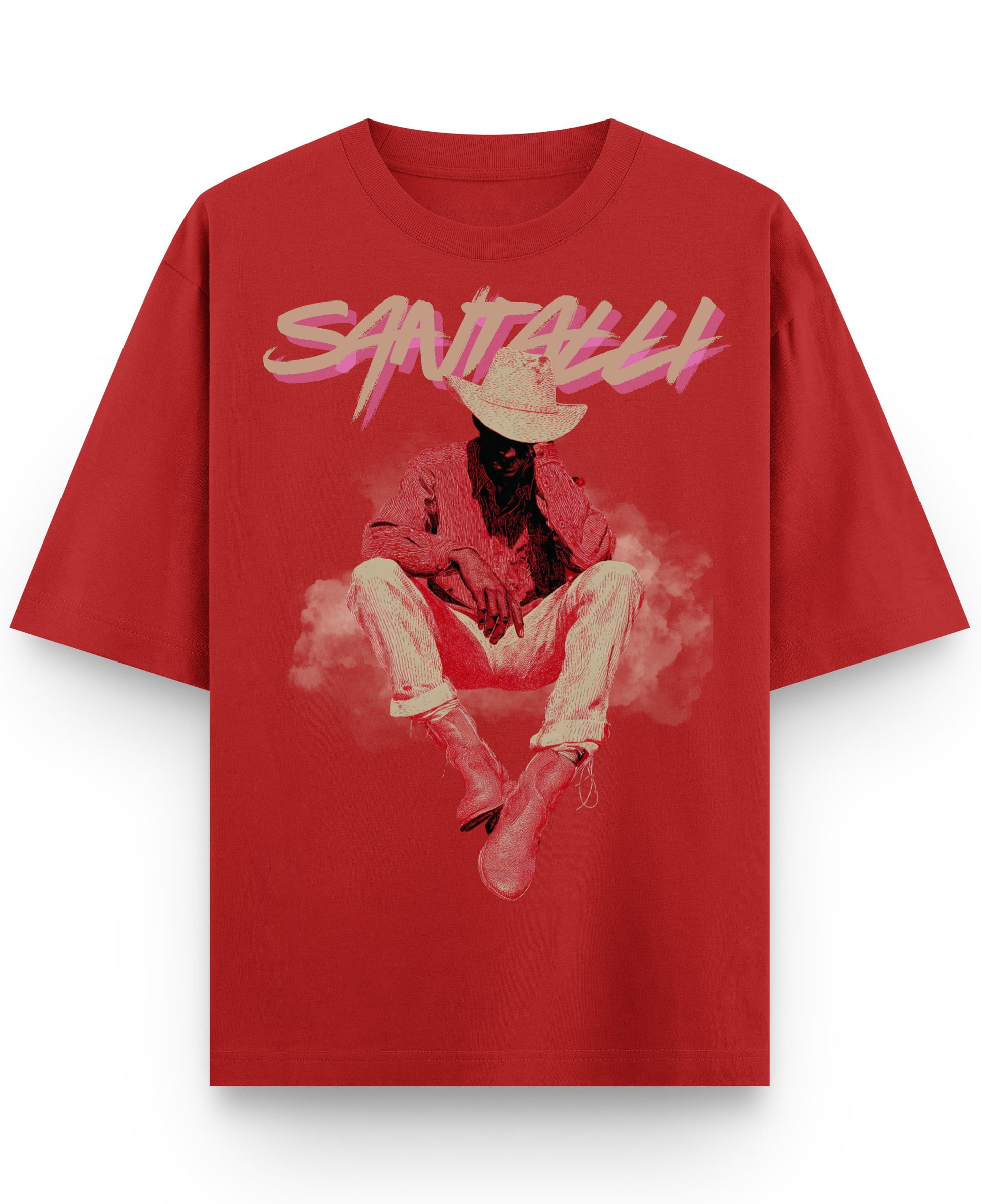 Red Oversized T-shirt Front Design
