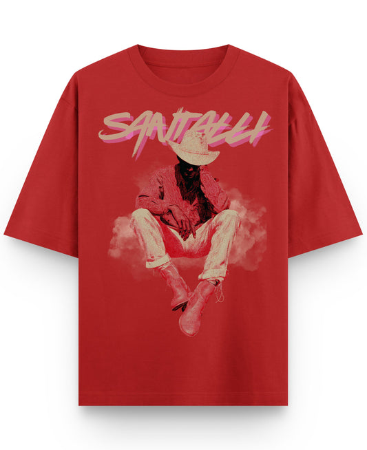 Red Oversized T-shirt Front Design