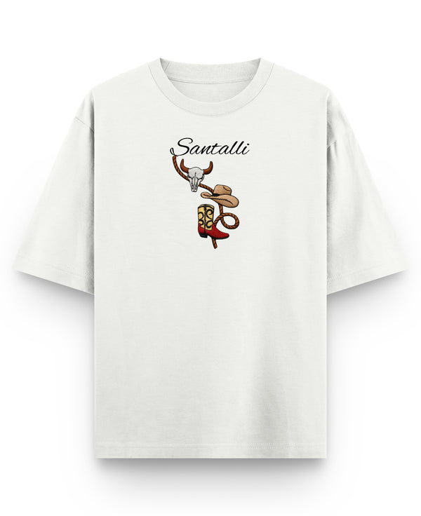 Off White Oversized T-shirt Front Design