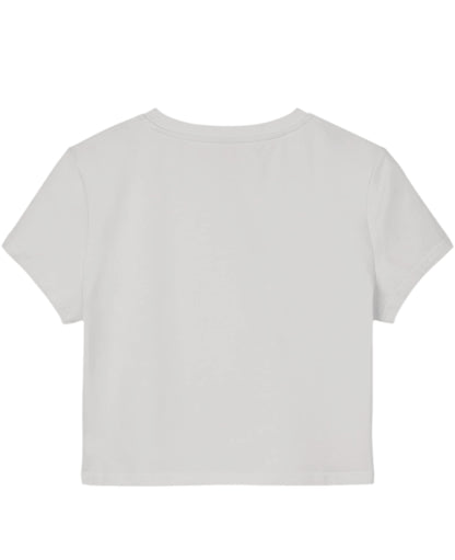 White Baby Tee Back Design