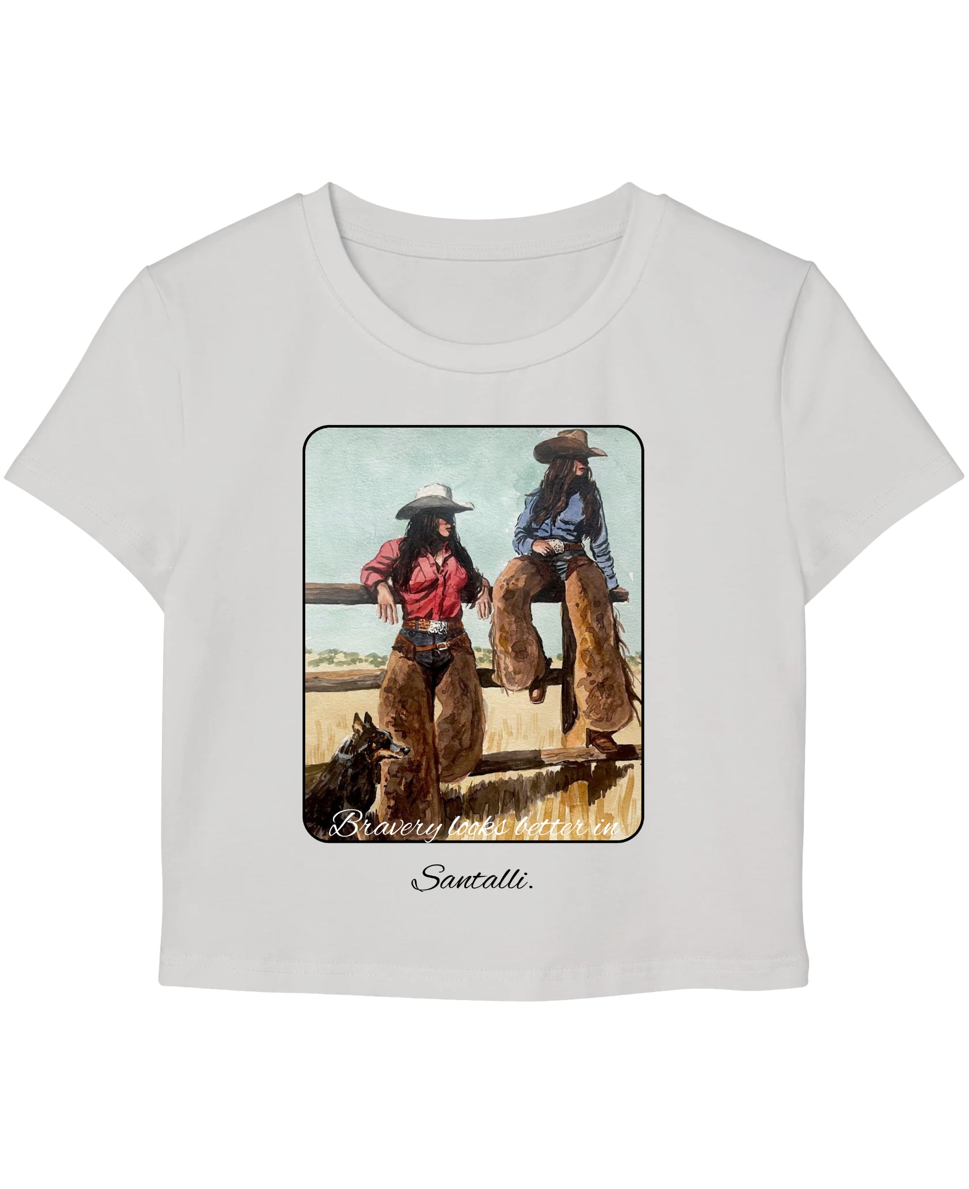 White Baby Tee Front Design