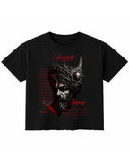 Black Boxy Fit T-shirt Front Design