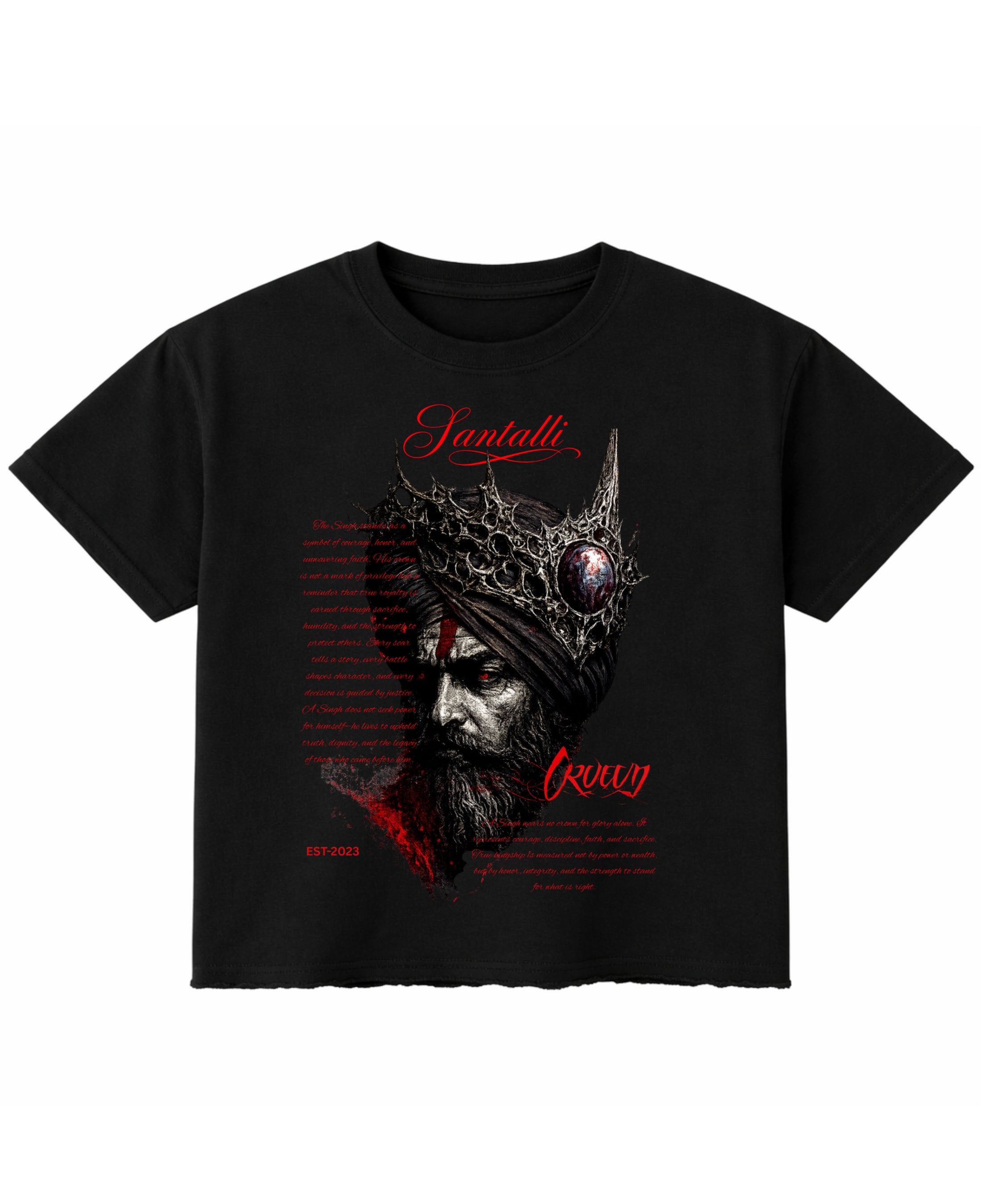 Black Boxy Fit T-shirt Front Design