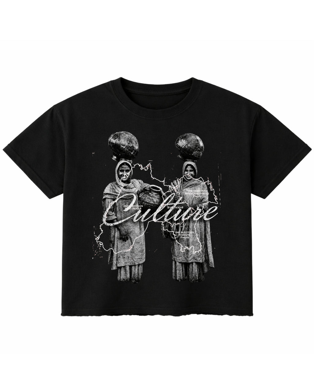 Black Boxy Fit T-shirt Front Design