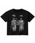 Black Boxy Fit T-shirt Front Design