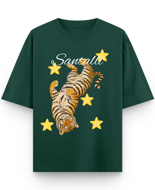 Bottle Green Oversized T-Shirt Front Design