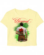 Butter Yellow Baby Tee Front Design