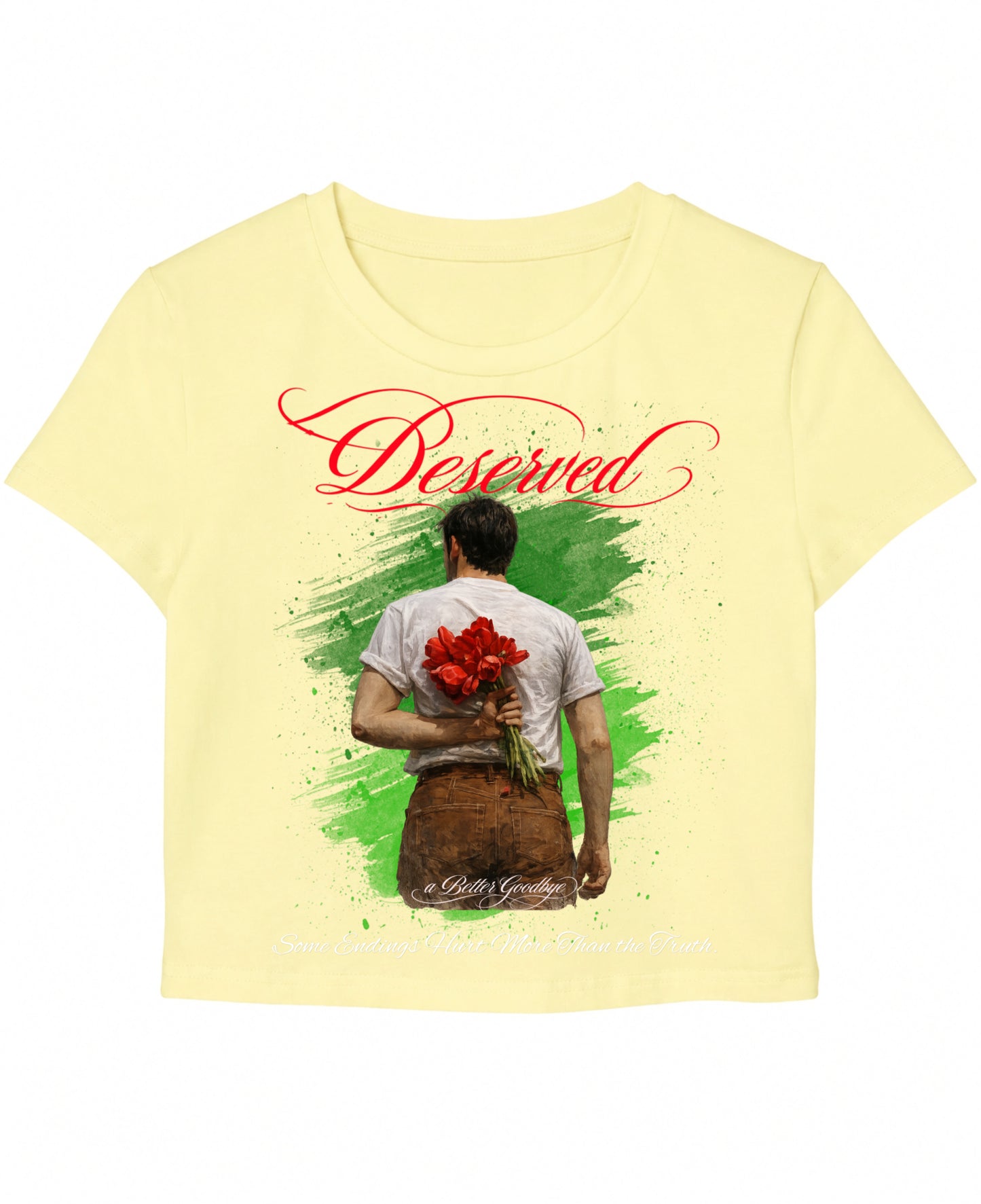 Butter Yellow Baby Tee Front Design