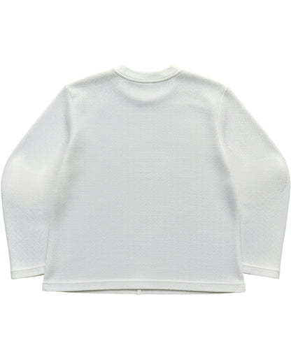 Off-white waffle knit oversized full-sleeve Back Design