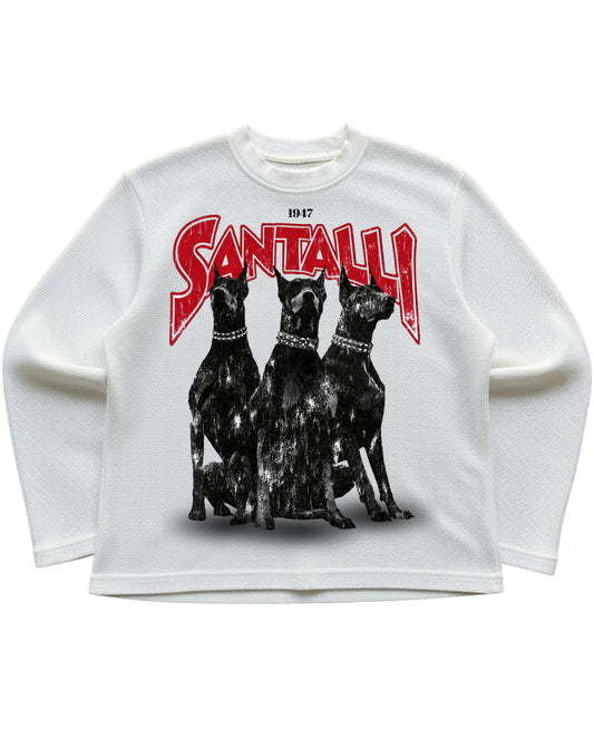 Off-white waffle knit oversized full-sleeve Front Design