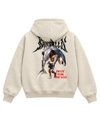Cream Boxy Hoodie Back Design