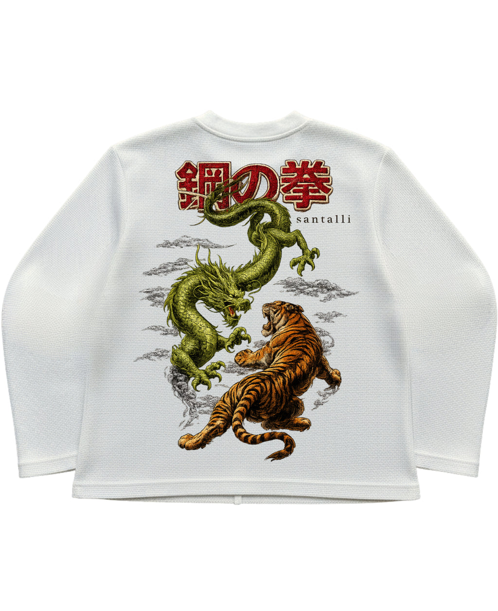 Off-white waffle knit oversized full-sleeve Back Design