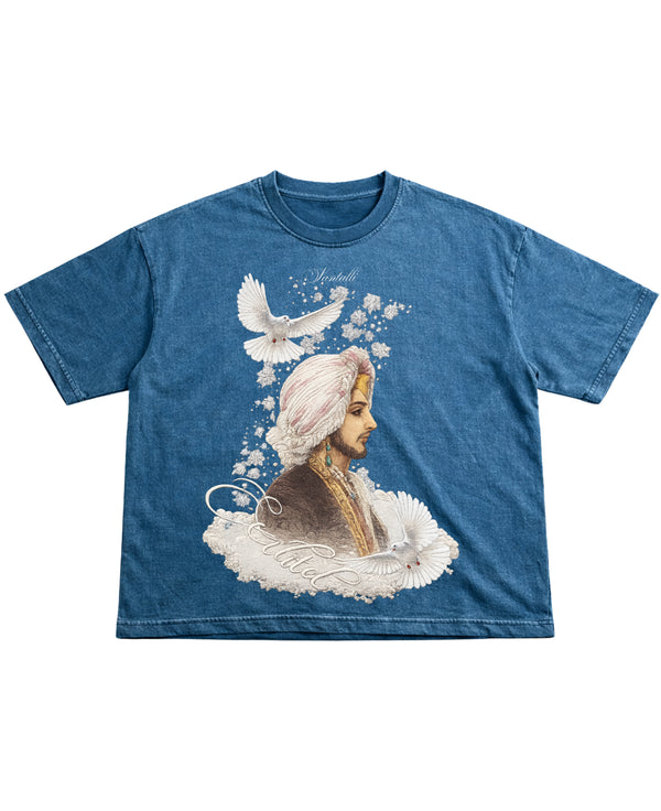 Denim Wash Boxy Fit T-shirt Front Design