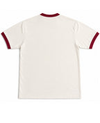 Off White & Maroon Ringer tee Back Design