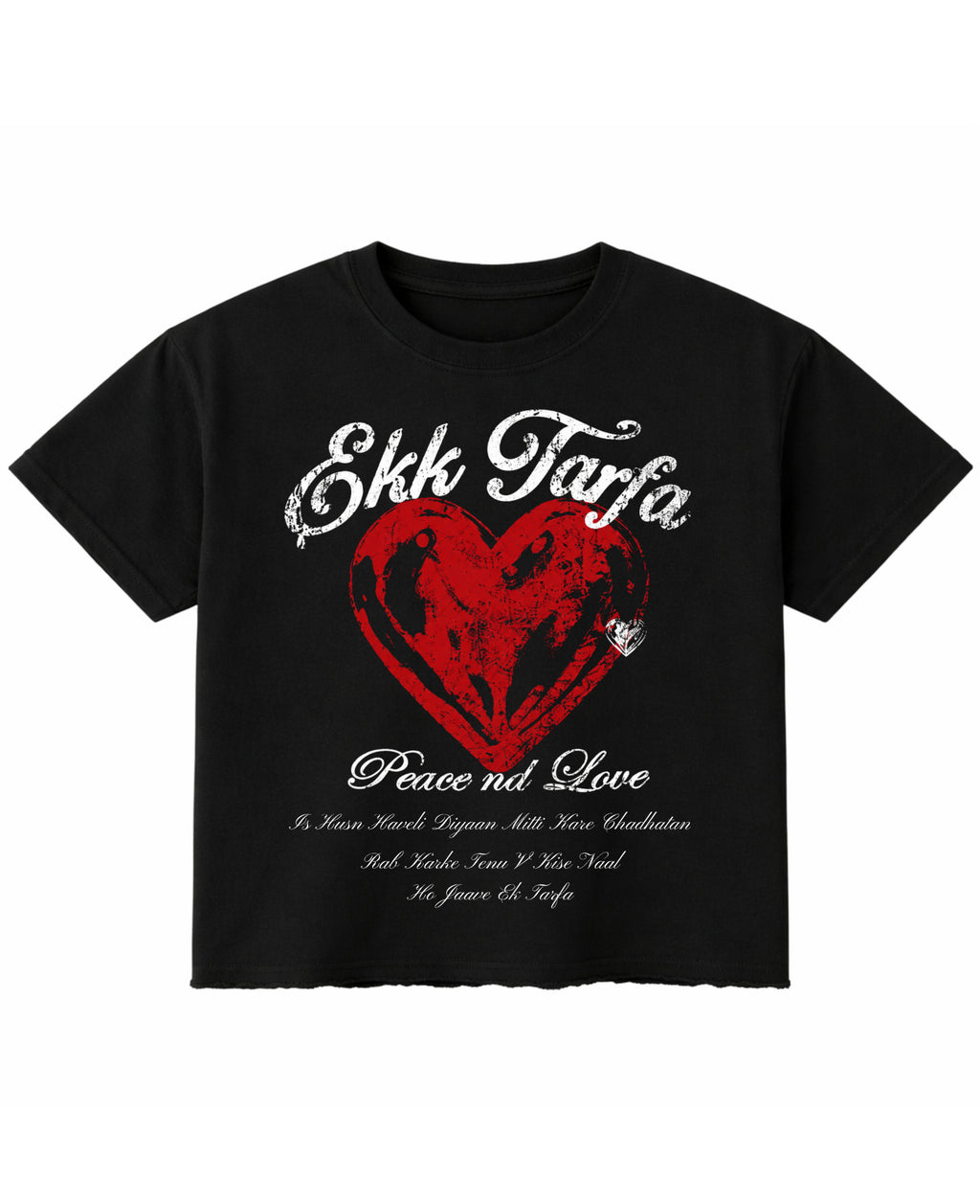 Black Boxy Fit T-shirt Front Design
