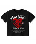 Black Boxy Fit T-shirt Front Design