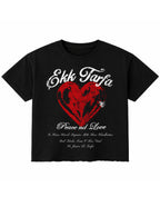 Black Boxy Fit T-shirt Front Design